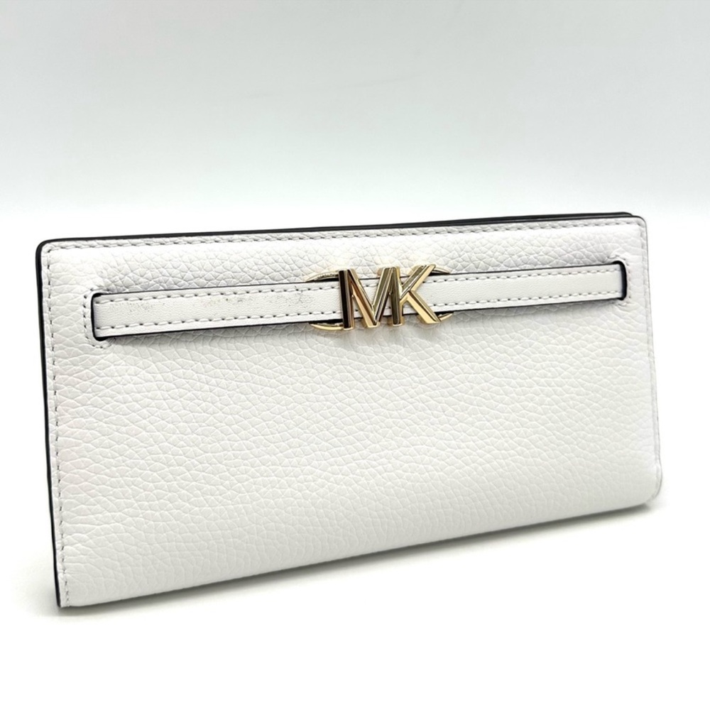 Michael Kors Reed Large Snap Bifold Wallet Optic White
